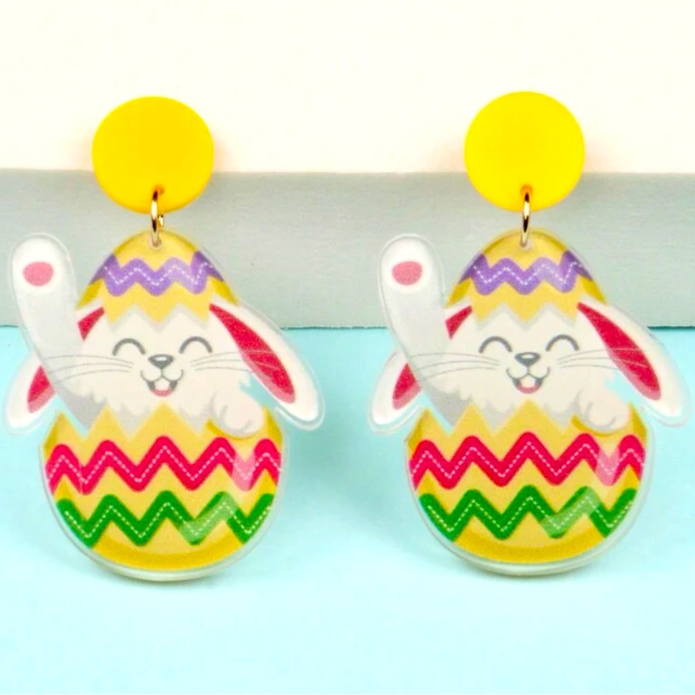 Acrylic Easter Bunny Earrings